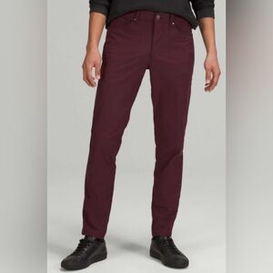 Lululemon ABC Slim-Fit Pant 34" *Warpstreme Size 33 In Cassis‎ Maroon